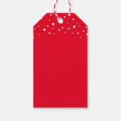 Étiquettes-cadeau Festif, Amusant Rouge "Amour, Père Noël" Custom Ch (Dos)