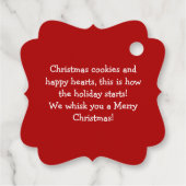 Étiquettes Cadeau Festif Baking Spirits Bright Custom Christmas (Dos)