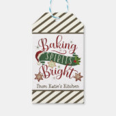 Étiquettes-cadeau Festif Baking Spirits Bright Custom Christmas (Devant)