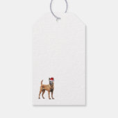 Étiquettes-cadeau Festif de Noël de Chien de Vacances Malinois (Dos)