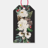 Étiquettes-cadeau Festif Fluvial de charbon | Joyeux Noël (Dos)