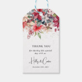 Étiquettes-cadeau Festif Noël Florals Mariage (Devant)