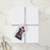 Étiquettes-cadeau Festin de Noël de chien de fête de Beauceron (Avec de la ficelle)