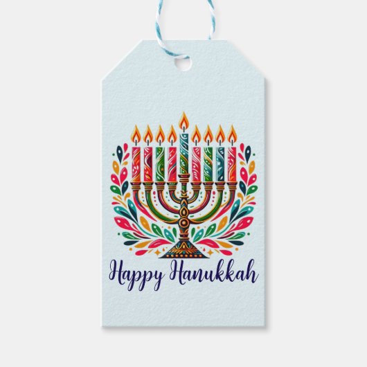 Étiquettes-cadeau Festival des lumières d'Hanoukka (Devant)