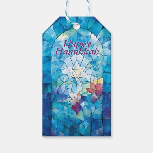 Étiquettes-cadeau Festival des lumières d'Hanoukka (Devant)