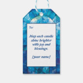 Étiquettes-cadeau Festival des lumières d'Hanoukka (Dos)