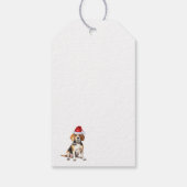 Étiquettes-cadeau Festive Beagle de vacances Chien Noël (Dos)