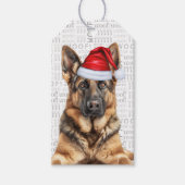 Étiquettes-cadeau Festive German Shepherd Holiday Dog Christmas (Devant)