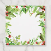 Étiquettes Cadeau Festive Holly Berry Fête de Noël (Dos)