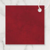 Étiquettes Cadeau Festive Holly & Pine avec photo Joyeux Noël (Dos)