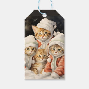 Étiquettes-cadeau Festive Kitties