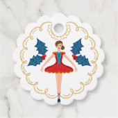 Étiquettes Cadeau Festive Noël Casse-Noisette Danse De Ballet De (Devant)