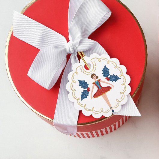 Étiquettes Cadeau Festive Noël Casse-Noisette Danse De Ballet De