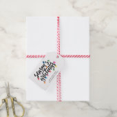 Étiquettes-cadeau Festive Noël Lumières Nom Joyeuses Fêtes (With Twine)