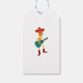 Étiquettes-cadeau Festive Skeleton Guitar Player (Devant)