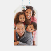 Étiquettes-cadeau Festive Snowglobe Photo Noël (Dos)