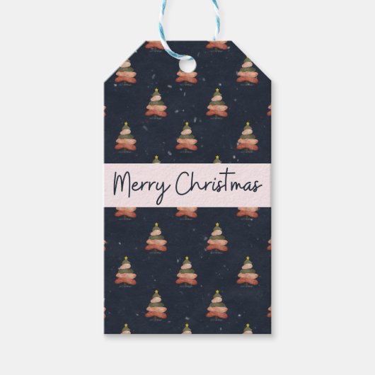 Étiquettes-cadeau Festive Vacances Moderne Lettres Design (Devant)