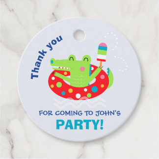 Étiquettes Cadeau Fête au Piscine