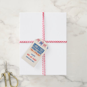 Étiquettes-cadeau Fête BBQ Patriotique Américaine 4 juillet Invités