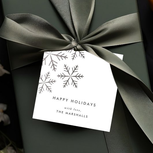 Étiquettes Cadeau Fête classique Faux Foil