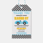 Étiquettes-cadeau Fête d'anniversaire 3 ans Fast & Three Course auto (Devant)
