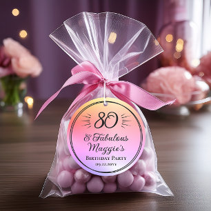Étiquettes Cadeau Fête d'anniversaire 80 ans 80 et Fabuleux