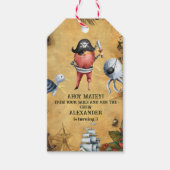 Étiquettes-cadeau Fête d'anniversaire à thème Pirate (Devant)
