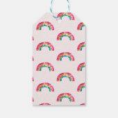 Étiquettes-cadeau Fête d'anniversaire arc-en-ciel avec sequins scint (Dos)