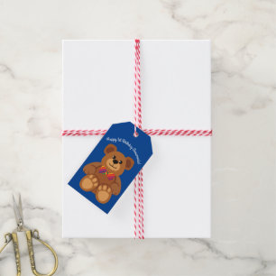 Étiquettes-cadeau Fête d'anniversaire arc-en-ciel ourson mignon 1 an