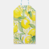 Étiquettes-cadeau Fête d'anniversaire avec motif de citron à l'aquar (Dos)