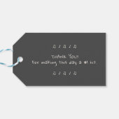 Étiquettes-cadeau Fête d'anniversaire cassette des plus grands succè (Dos Horizontal)