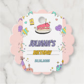 Étiquettes Cadeau Fête d'anniversaire colorée (Devant)