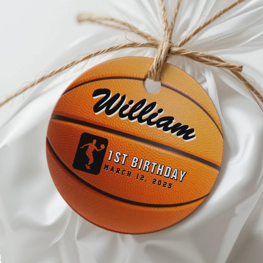 Étiquettes Cadeau Fête d'anniversaire de basket-ball