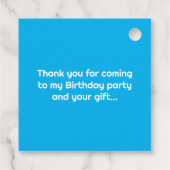 Étiquettes Cadeau Fête d'anniversaire de bowling unique pour les bal (Dos)