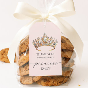 Étiquettes-cadeau Fête d'anniversaire de fille Couronne Princesse Ro