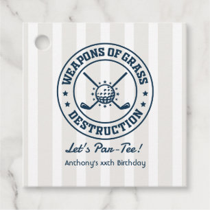Étiquettes Cadeau Fête d'anniversaire de golf drôle