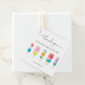 Étiquettes Cadeau Fête d'anniversaire de la crème glacée d'été (En situation)