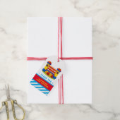 Étiquettes-cadeau Fête d'anniversaire de la maison gonflable (Avec de la ficelle)