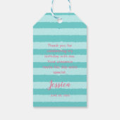 Étiquettes-cadeau Fête d'anniversaire de la piscine pour filles (Dos)