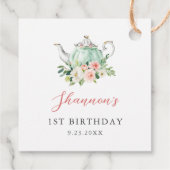 Étiquettes Cadeau Fête d'anniversaire de l'ARIA Tea (Dos)