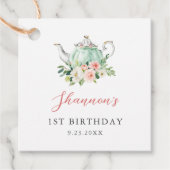 Étiquettes Cadeau Fête d'anniversaire de l'ARIA Tea (Devant)