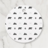 Étiquettes Cadeau Fête d'anniversaire de l'ours (Dos)