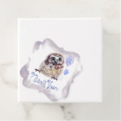 Étiquettes Cadeau Fête d'anniversaire de Owl (En situation)