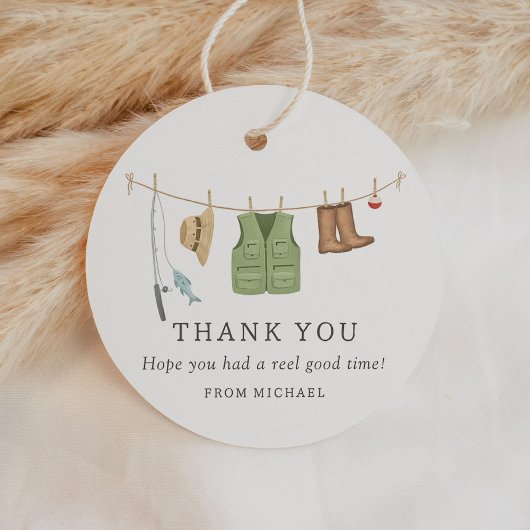 Étiquettes Cadeau Fête d'anniversaire de pêche