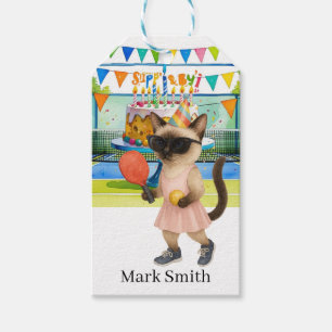 Étiquettes-cadeau Fête d'anniversaire de Pickleball