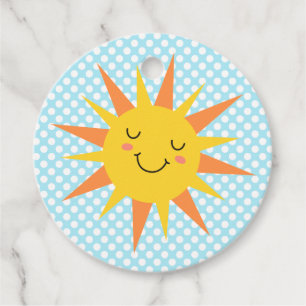 Étiquettes Cadeau Fête d'anniversaire de Sunshine Comass souriant