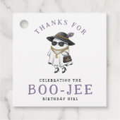 Étiquettes Cadeau Fête d'anniversaire d'Halloween Boujee Ghost (Devant)