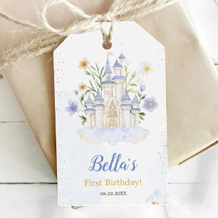 Étiquettes-cadeau Fête d'anniversaire du château de la princesse roy