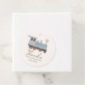 Étiquettes Cadeau Fête d'anniversaire du train vintage (En situation)