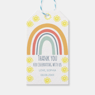 Étiquettes-cadeau Fête d'anniversaire fantaisiste Bohème arc-en-ciel